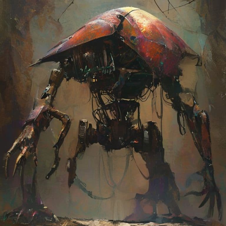 Ahu-Nixta Mechanon — fantasy monster illustration