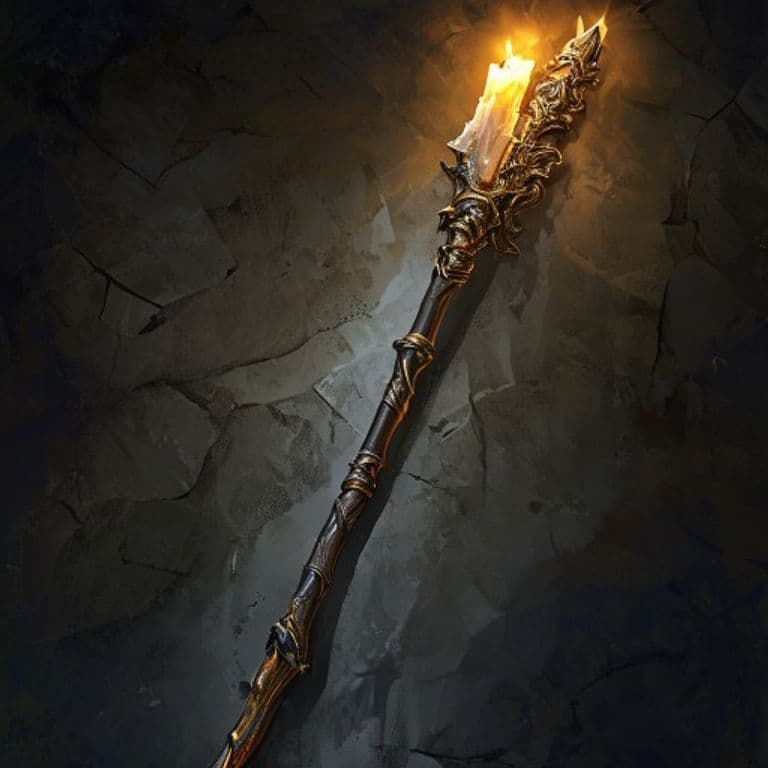Staff of Channeling — fantasy item illustration