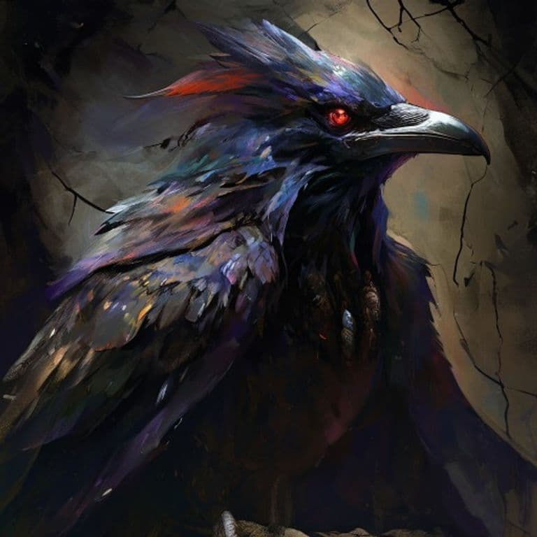 Malphas (Storm Crow) — fantasy monster illustration. Malphas (Storm Crow) is a medium fey (Challenge Rating 6).