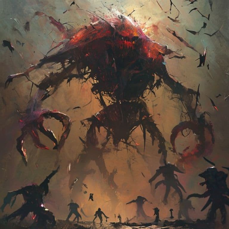 Paper Golem Swarm — fantasy monster illustration. Paper Golem Swarm is a medium construct (Challenge Rating 3).