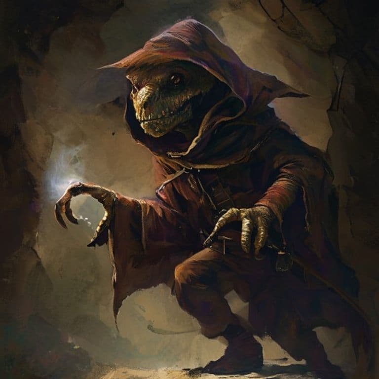 Kobold, Ghost Hunter — fantasy monster illustration. Kobold, Ghost Hunter is a small humanoid (Challenge Rating 11).