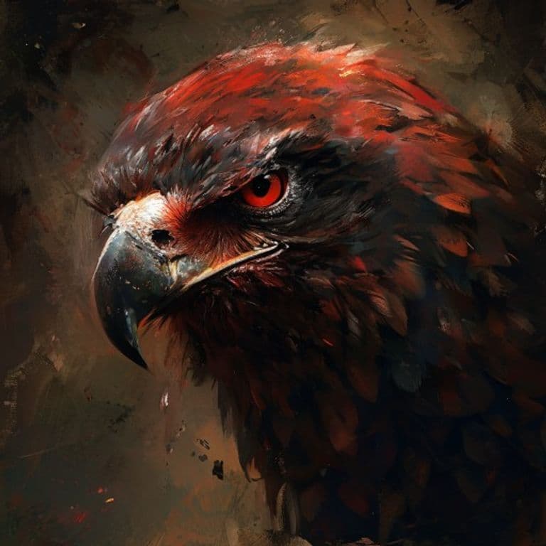 Blood Hawk — fantasy monster illustration