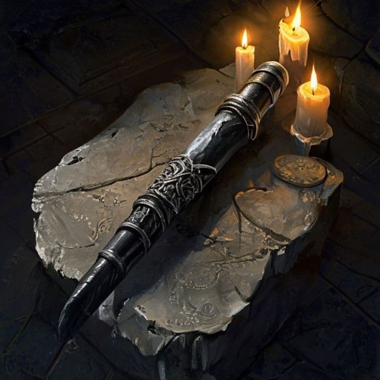 Charcoal Stick of Aversion — fantasy item illustration. Charcoal Stick of Aversion is a magic item (wondrous item) of uncommon rarity.