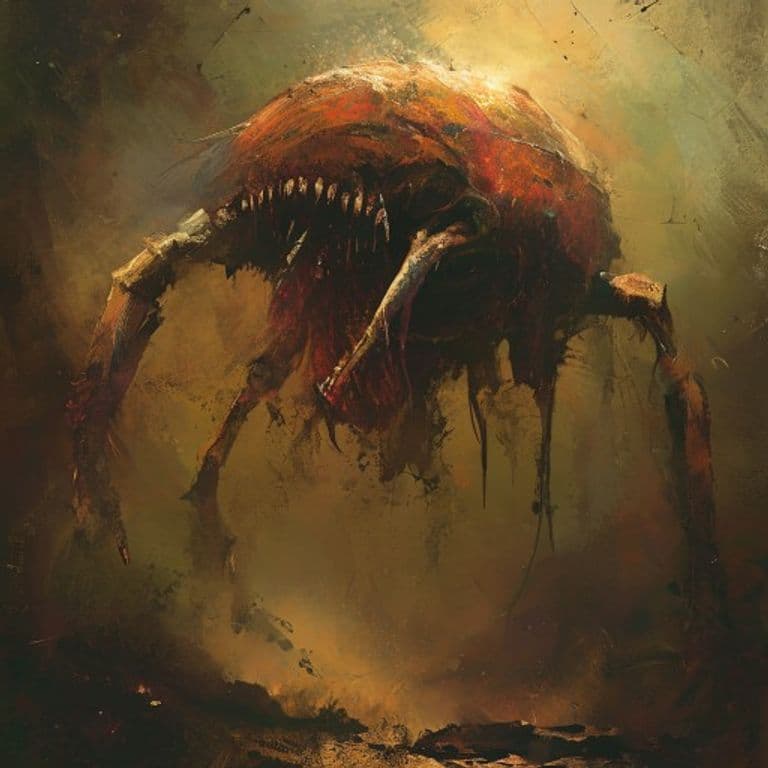 Dust Grazer — fantasy monster illustration. Dust Grazer is a large aberration (Challenge Rating 4).