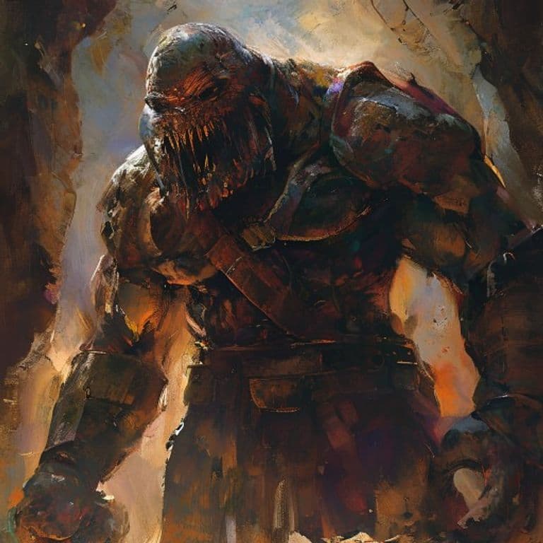 Cyclops Myrmidon — fantasy monster illustration