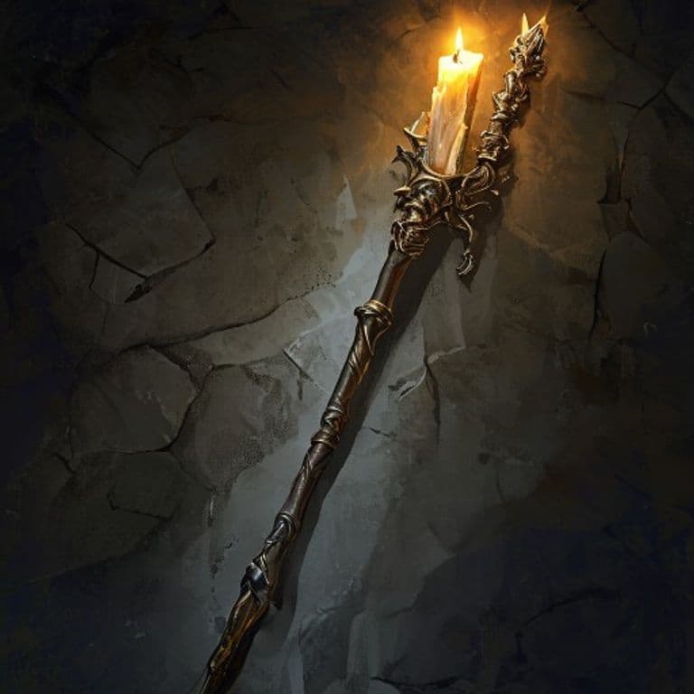 Staff of the Unhatched — fantasy item illustration