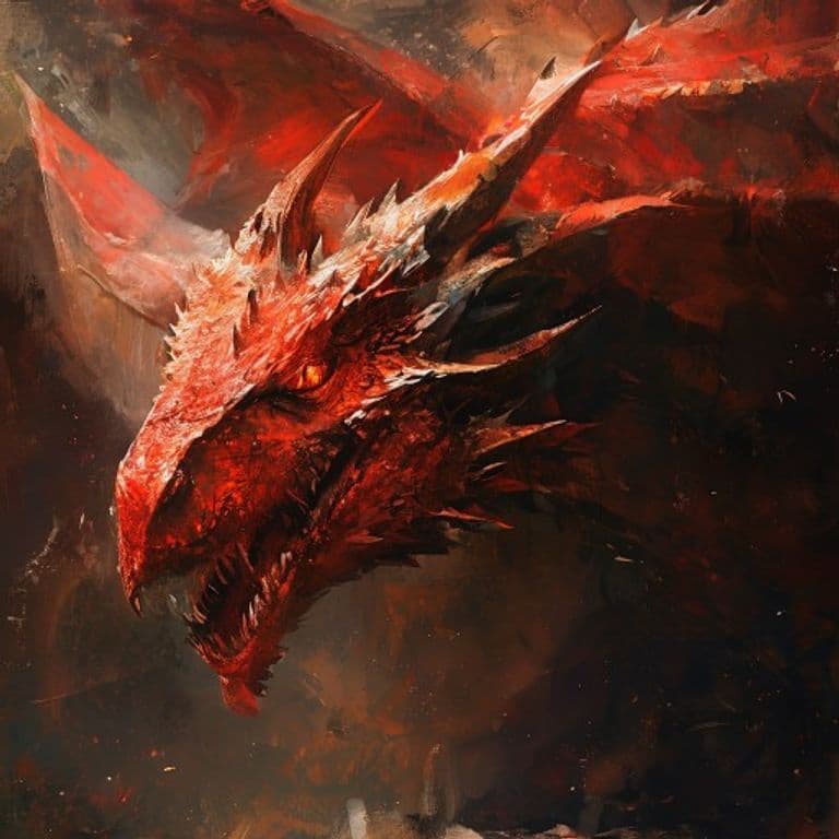 Great Wyrm Red Dragon — fantasy monster illustration. Great Wyrm Red Dragon is a gargantuan dragon (Challenge Rating 26).