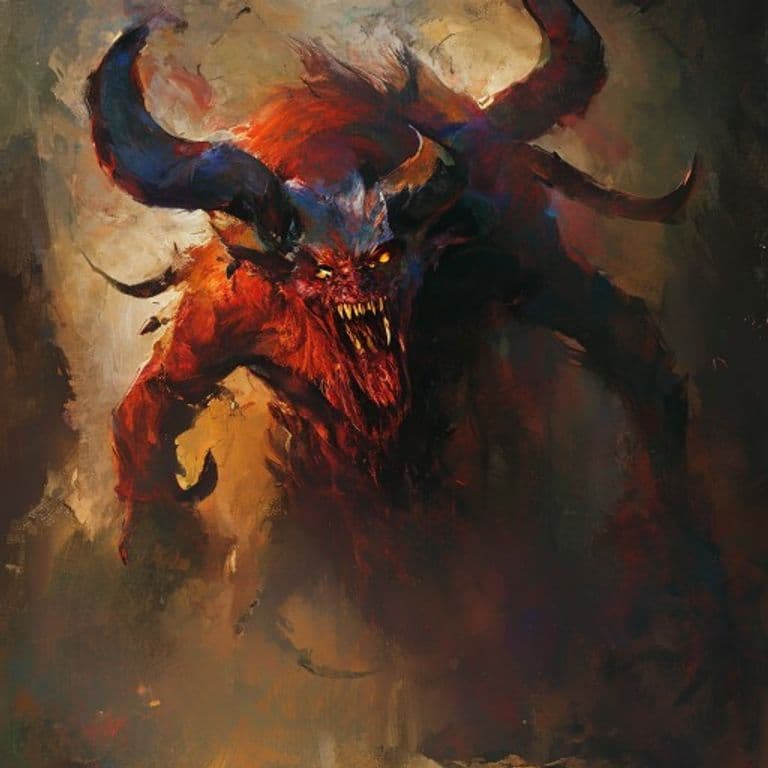 Demon, Kogukhpak — fantasy monster illustration. Demon, Kogukhpak is a huge fiend (Challenge Rating 18).