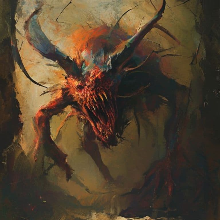 Kamaitachi — fantasy monster illustration. Kamaitachi is a small monstrosity (Challenge Rating 5).