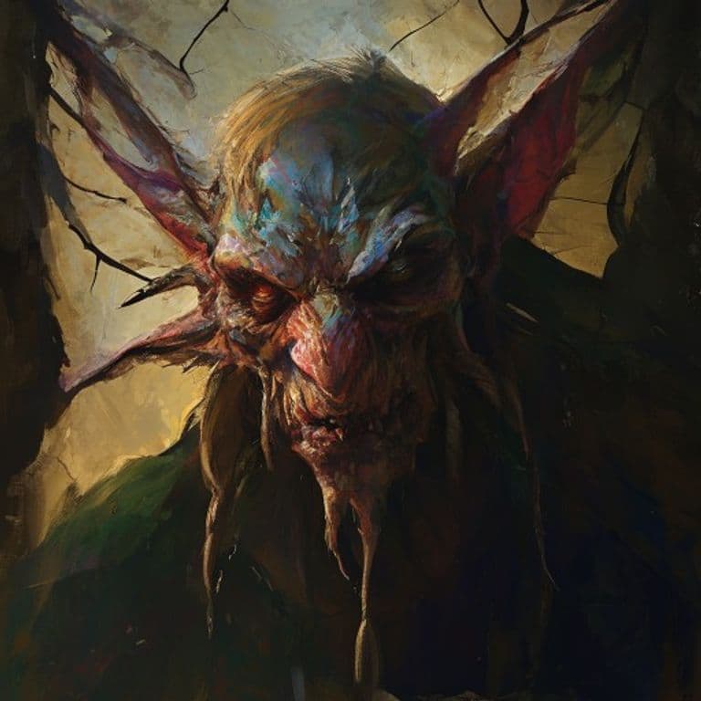 Bannik — fantasy monster illustration. Bannik is a medium fey (Challenge Rating 2).