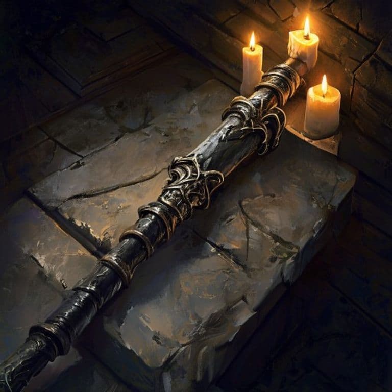 Rod of Repossession — fantasy item illustration
