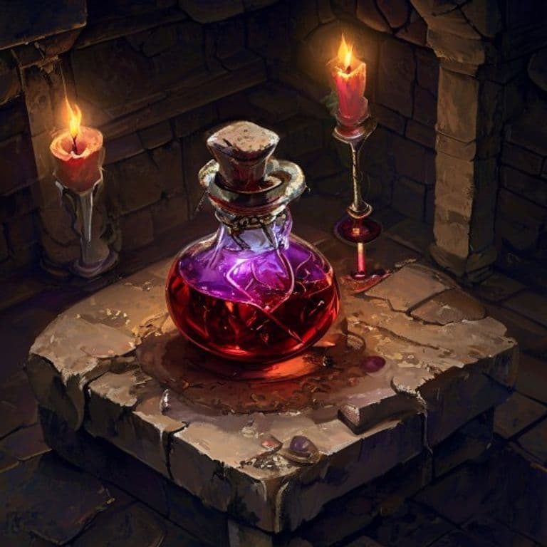 Bloodlink Potion — fantasy item illustration