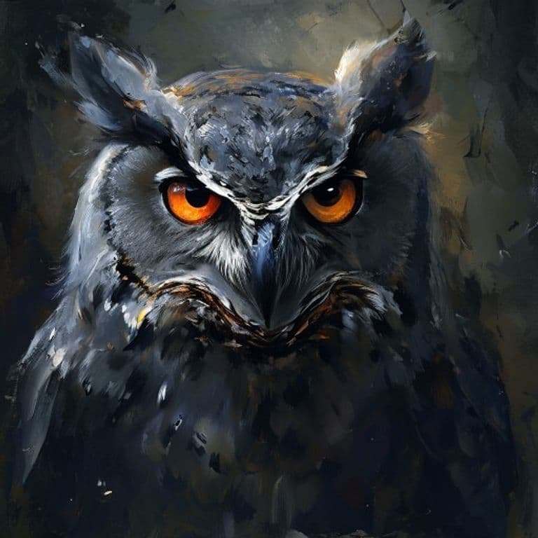Great Gray Owl — fantasy monster illustration. Great Gray Owl is a small beast (Challenge Rating 1/4).