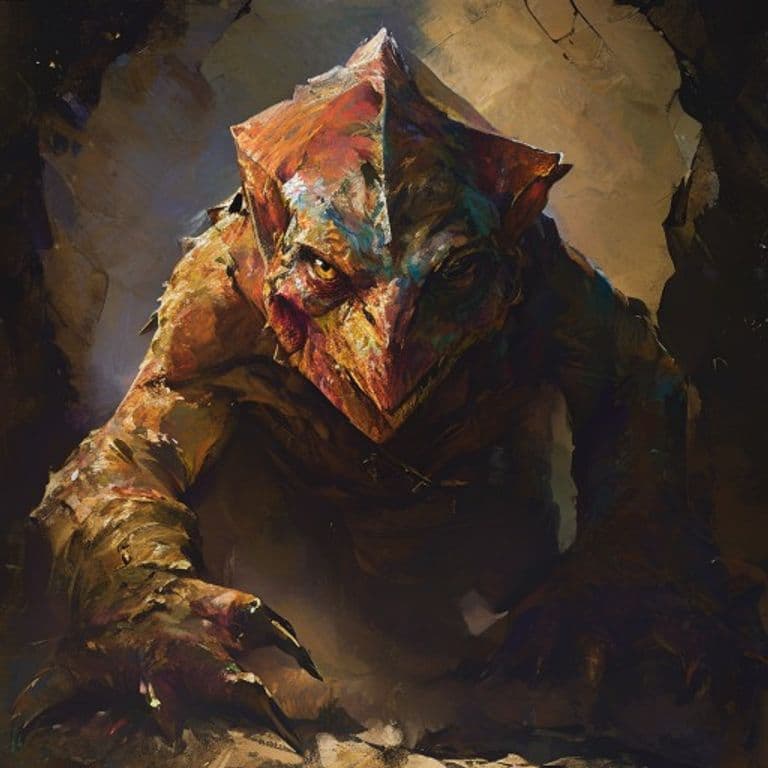 Kobold, Empyrean — fantasy monster illustration. Kobold, Empyrean is a small celestial (Challenge Rating 10).