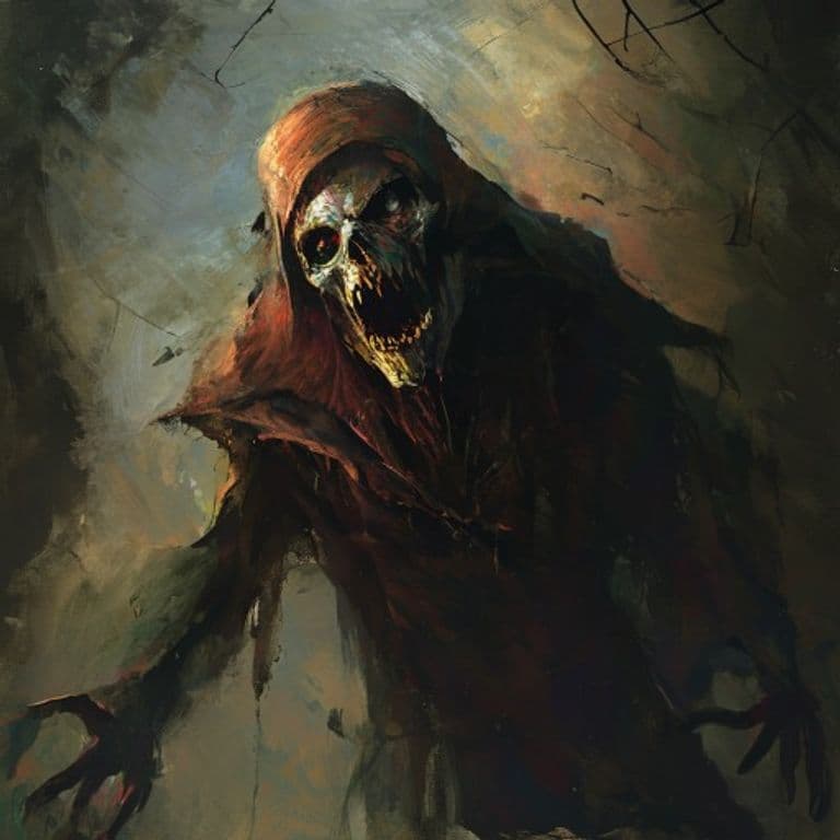 Chill Haunt — fantasy monster illustration. Chill Haunt is a medium undead (Challenge Rating 3).