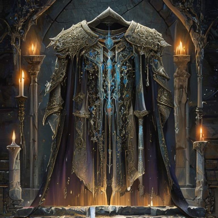 Garments of Winter's Knight — fantasy item illustration