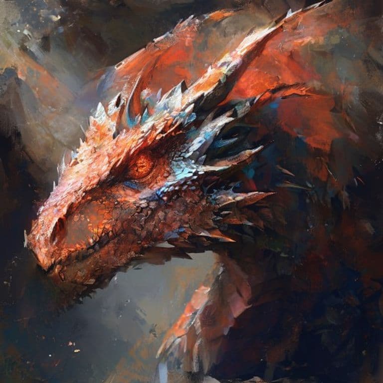 Coral Drake — fantasy monster illustration. Coral Drake is a medium dragon (Challenge Rating 7).