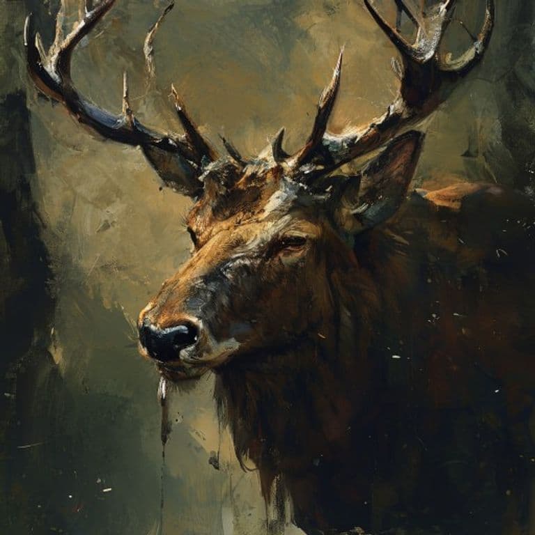 Deer — fantasy monster illustration. Deer is a medium beast (Challenge Rating 0).