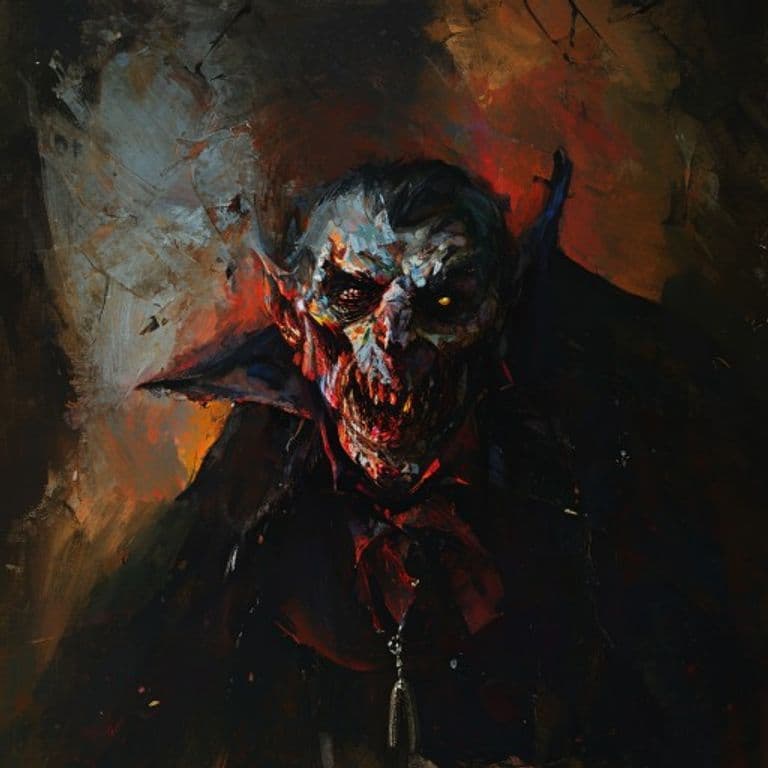 Vampire — fantasy monster illustration. Vampire is a medium undead (Challenge Rating 13).