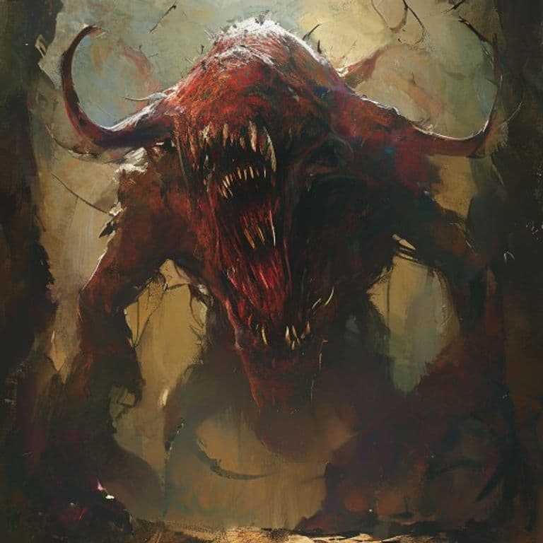 Scitalis — fantasy monster illustration. Scitalis is a large monstrosity (Challenge Rating 2).