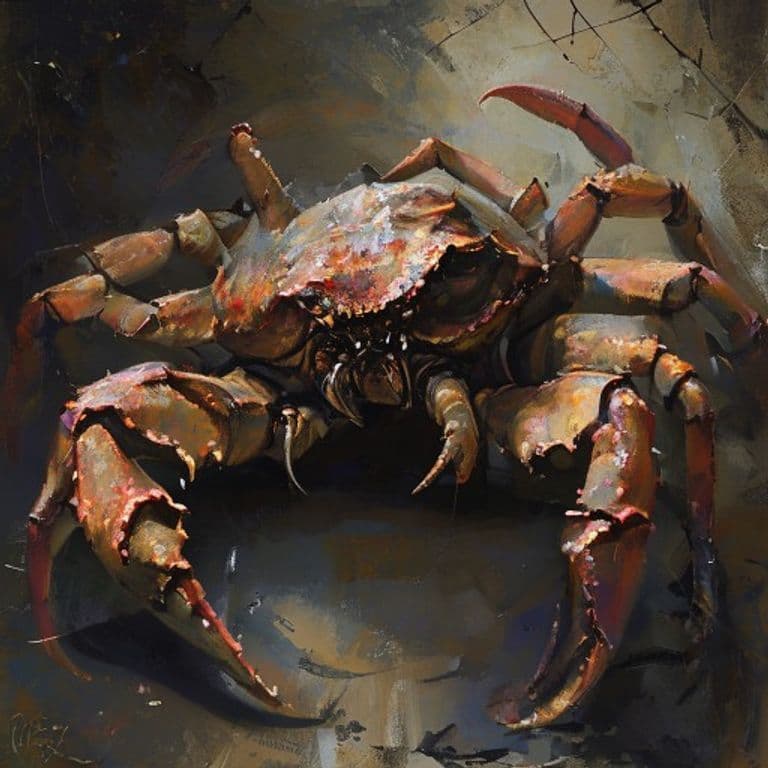 Crab, Razorback — fantasy monster illustration. Crab, Razorback is a medium beast (Challenge Rating 2).