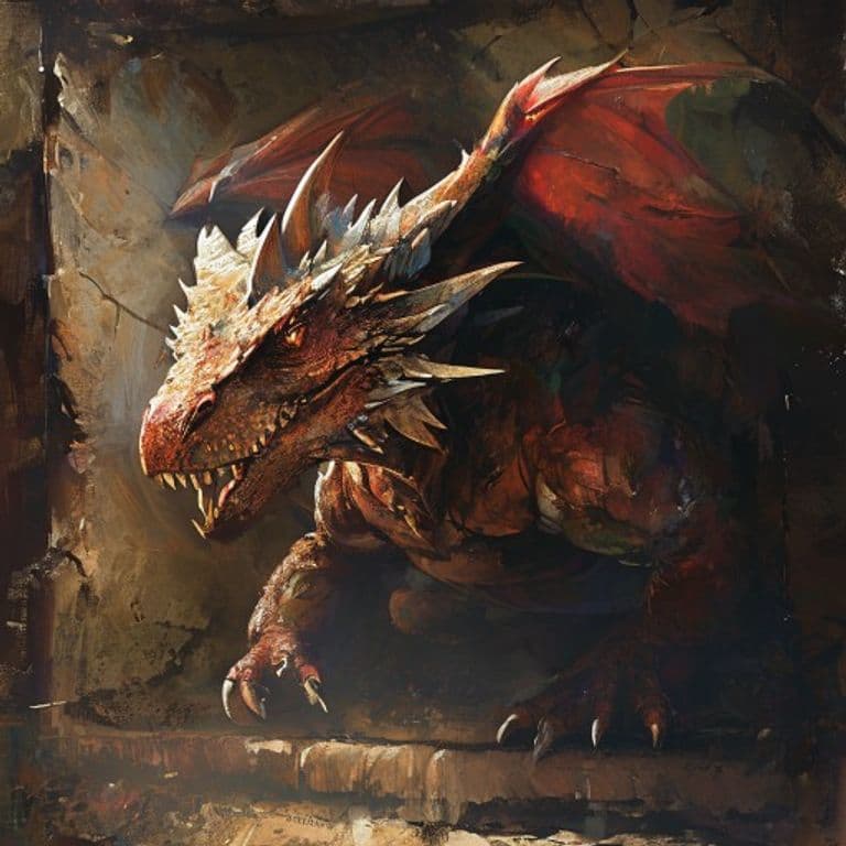 Dragonette, Barnyard — fantasy monster illustration. Dragonette, Barnyard is a tiny dragon (Challenge Rating 1/4).