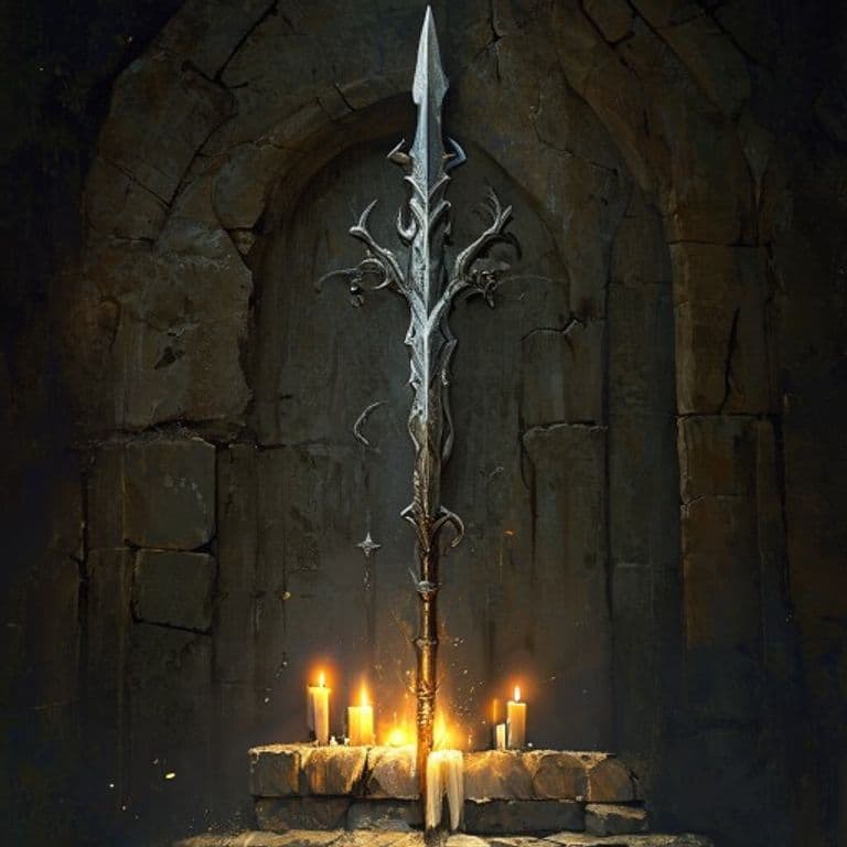Spear of the Stilled Heart — fantasy item illustration