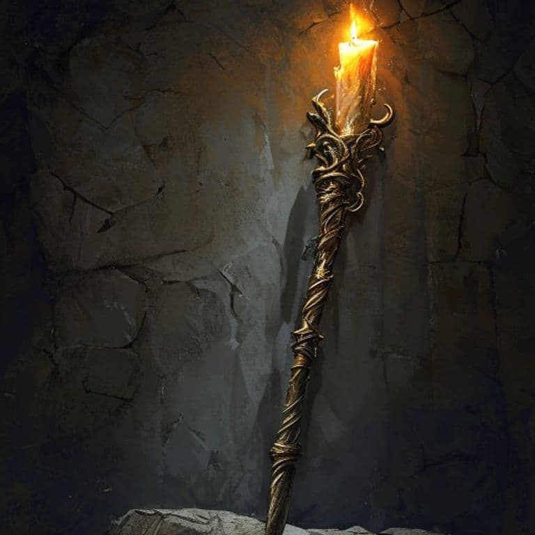 Staff of Portals — fantasy item illustration