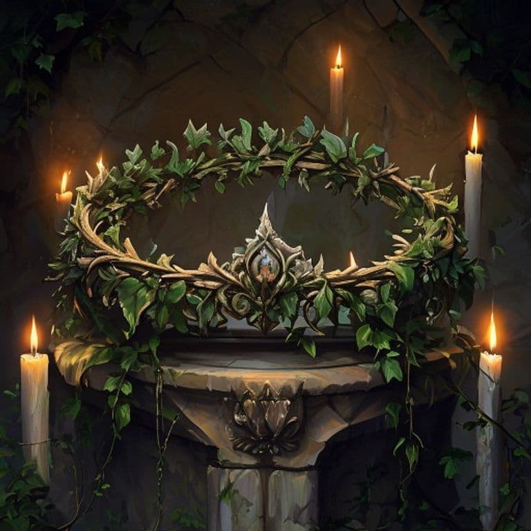 Ivy Crown of Prophecy — fantasy item illustration