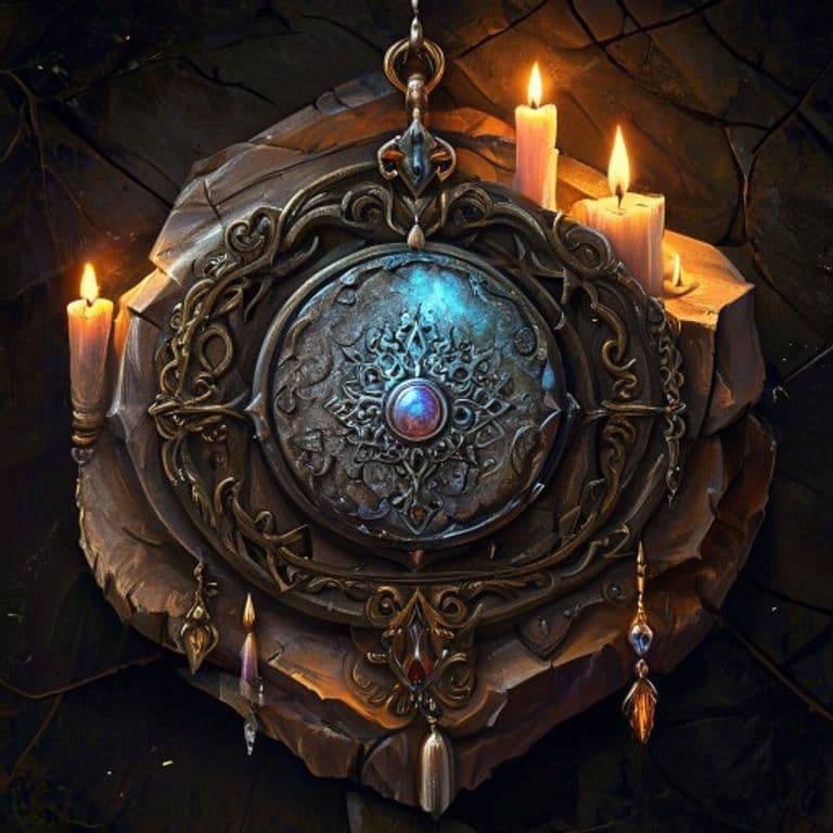 Medallion of Thoughts — fantasy item illustration