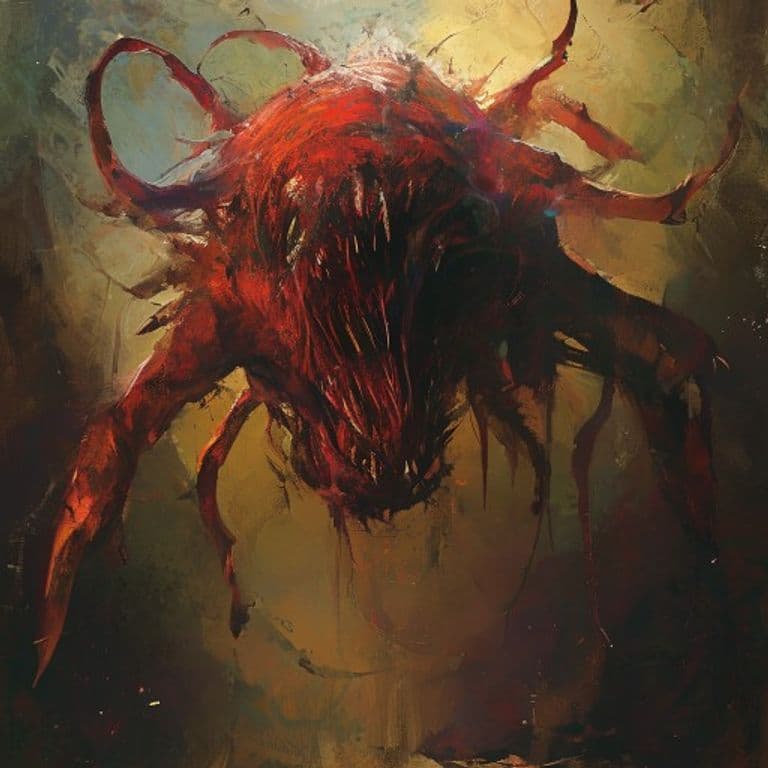 Xhkarsh — fantasy monster illustration. Xhkarsh is a large aberration (Challenge Rating 9).