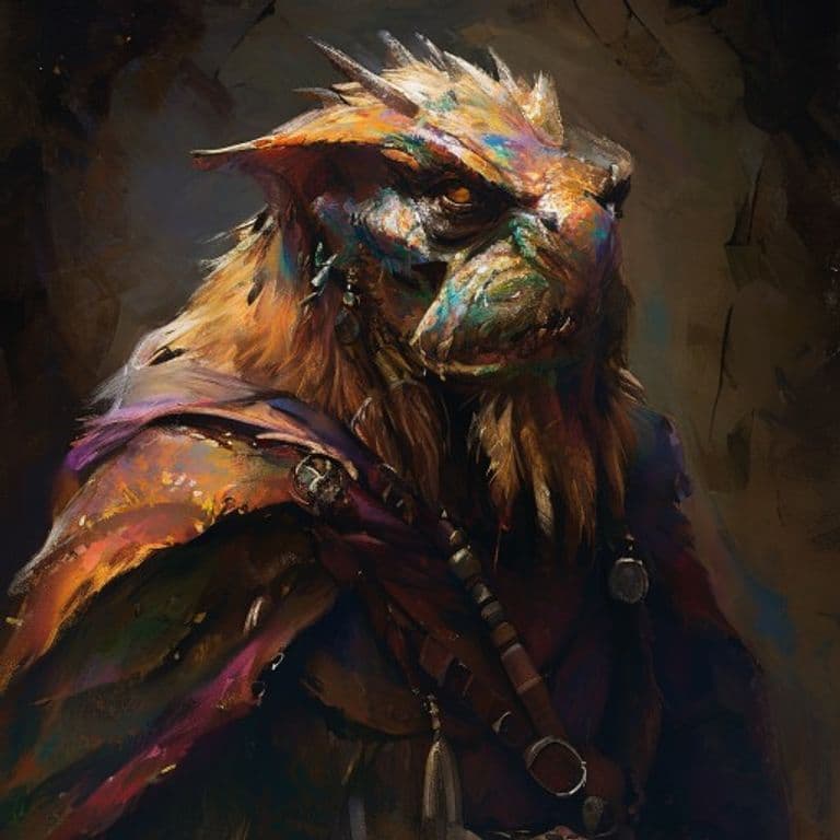 King Kobold — fantasy monster illustration. King Kobold is a small humanoid (Challenge Rating 6).