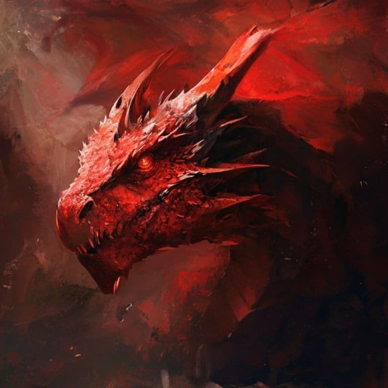 Crimson Drake — fantasy monster illustration. Crimson Drake is a tiny dragon (Challenge Rating 1).