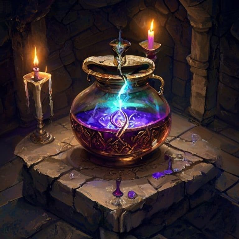 Potion of Empowering Truth — fantasy item illustration