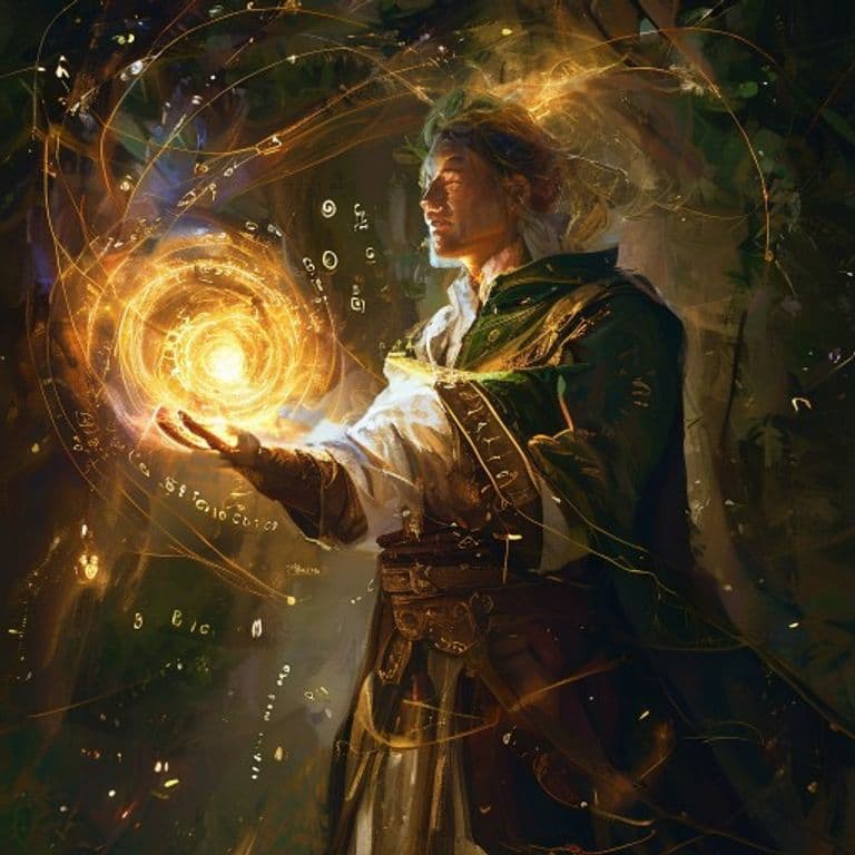 Illuminate Spoor — fantasy spell effect illustration. Illuminate Spoor is a 1st-level divination available to Druid, Ranger.