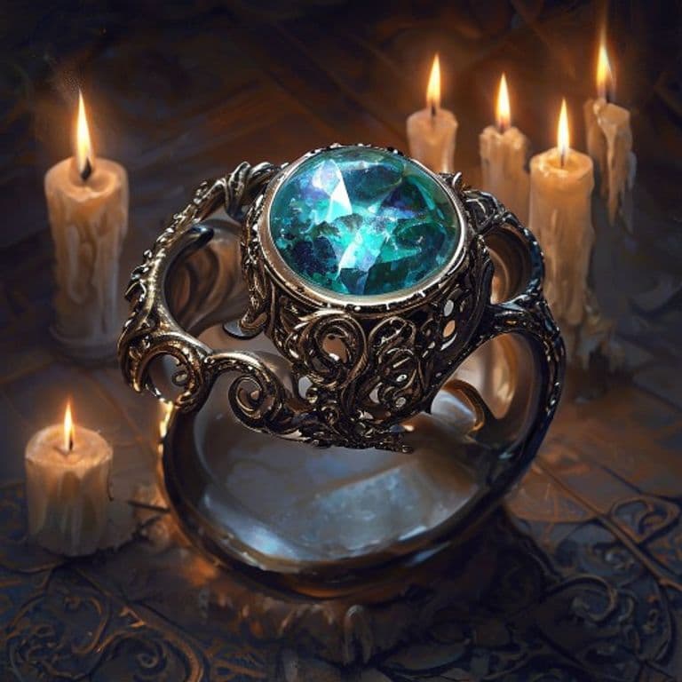 Kraken Clutch Ring — fantasy item illustration