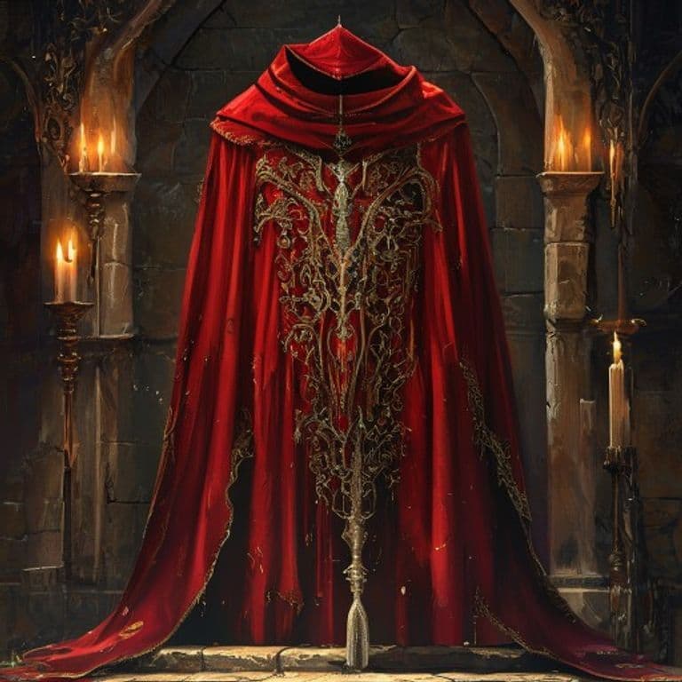 Red Cloak of Riding — fantasy item illustration