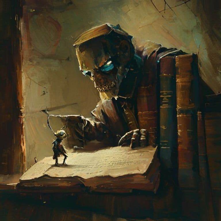 Bookkeeper — fantasy monster illustration