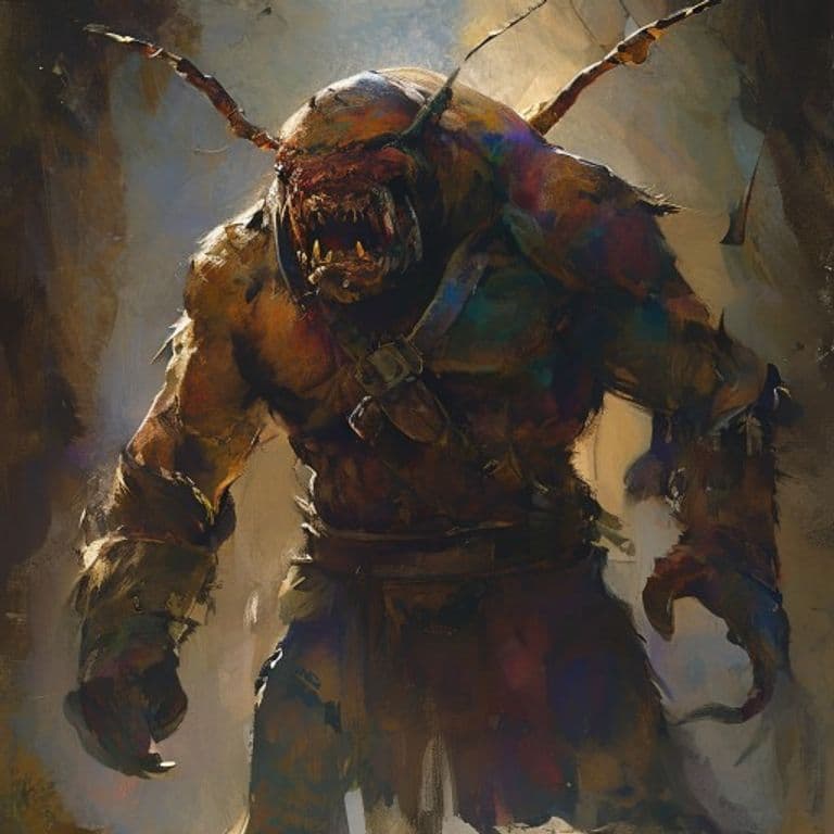 Bugbear Champion — fantasy monster illustration. Bugbear Champion is a medium humanoid (Challenge Rating 4).