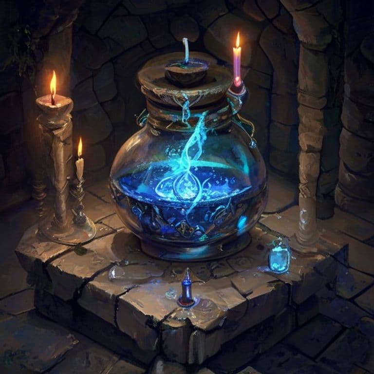 Potion of Water Breathing — fantasy item illustration