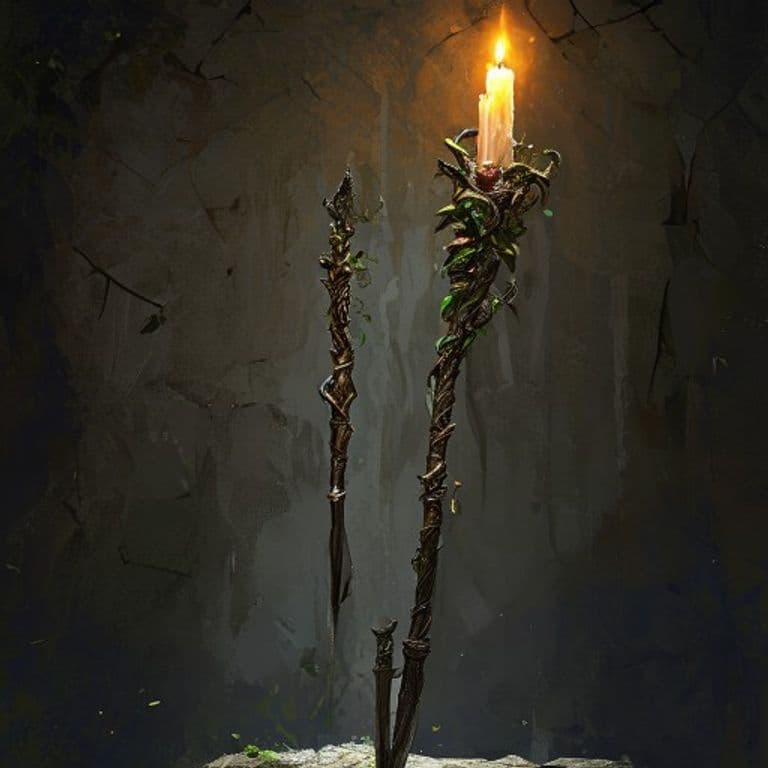 Seelie Staff — fantasy item illustration