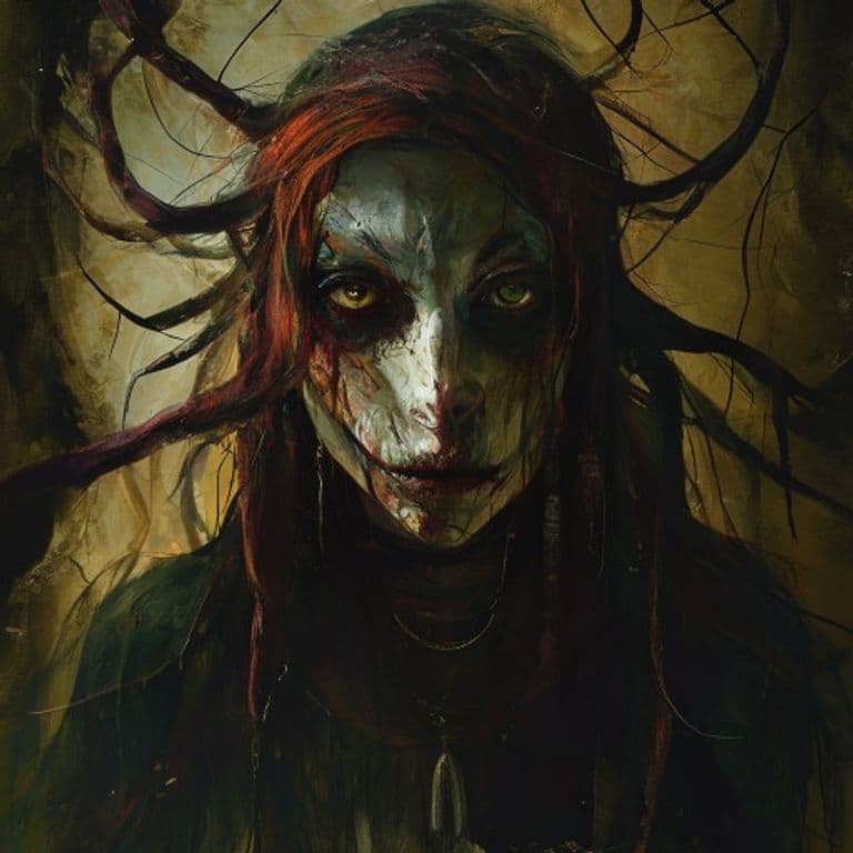 Rusalka — fantasy monster illustration. Rusalka is a medium undead (Challenge Rating 6).