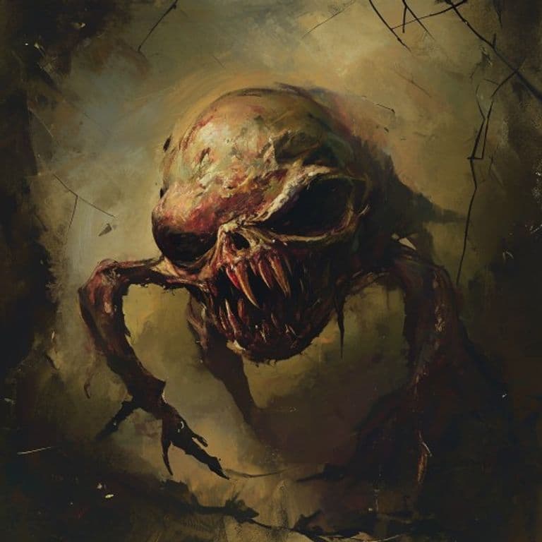 Unhatched — fantasy monster illustration. Unhatched is a small undead (Challenge Rating 4).