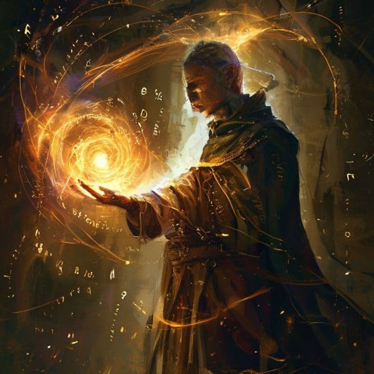 Alone — fantasy spell effect illustration. Alone is a 3rd-level enchantment available to Cleric, Sorcerer, Warlock, Wizard.