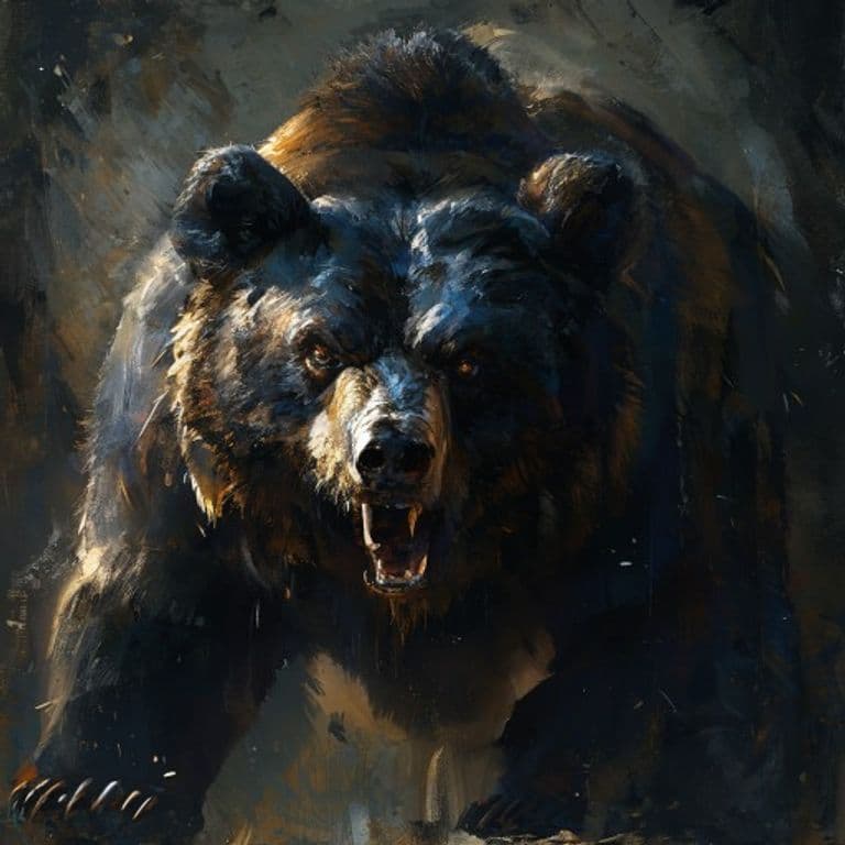 Black Bear — fantasy monster illustration. Black Bear is a medium beast (Challenge Rating 1/2).