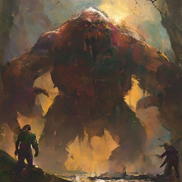 Flab Giant — fantasy monster illustration. Flab Giant is a large giant (Challenge Rating 4).