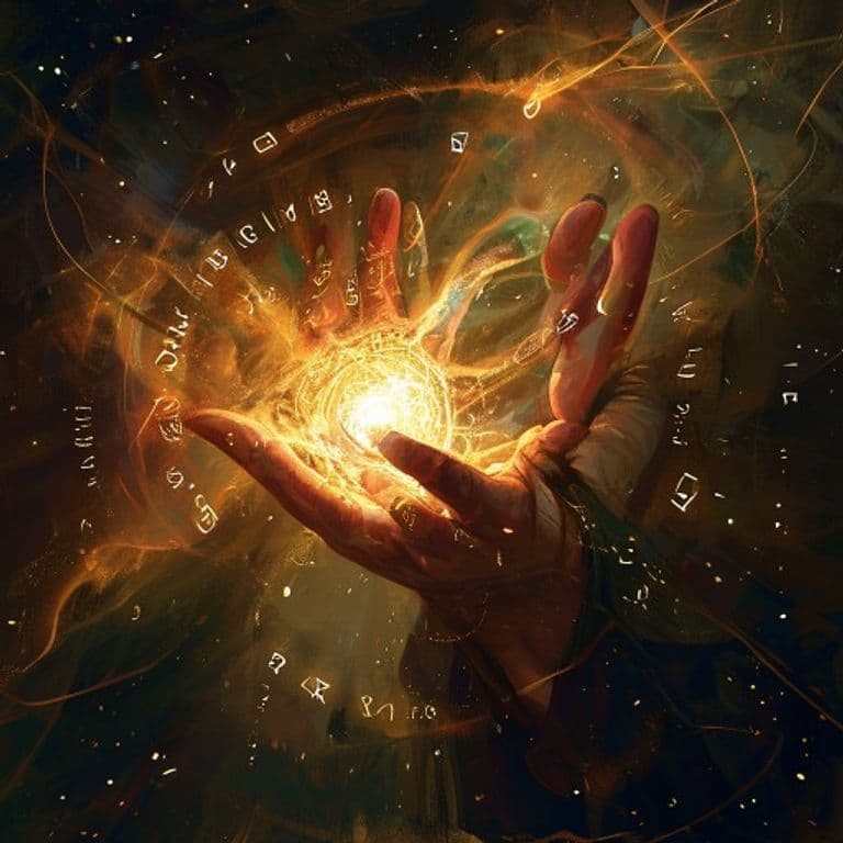 Arcane Hand — fantasy spell effect illustration
