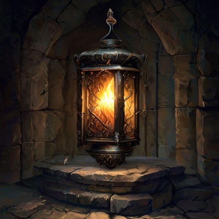 Lantern of Revealing — fantasy item illustration