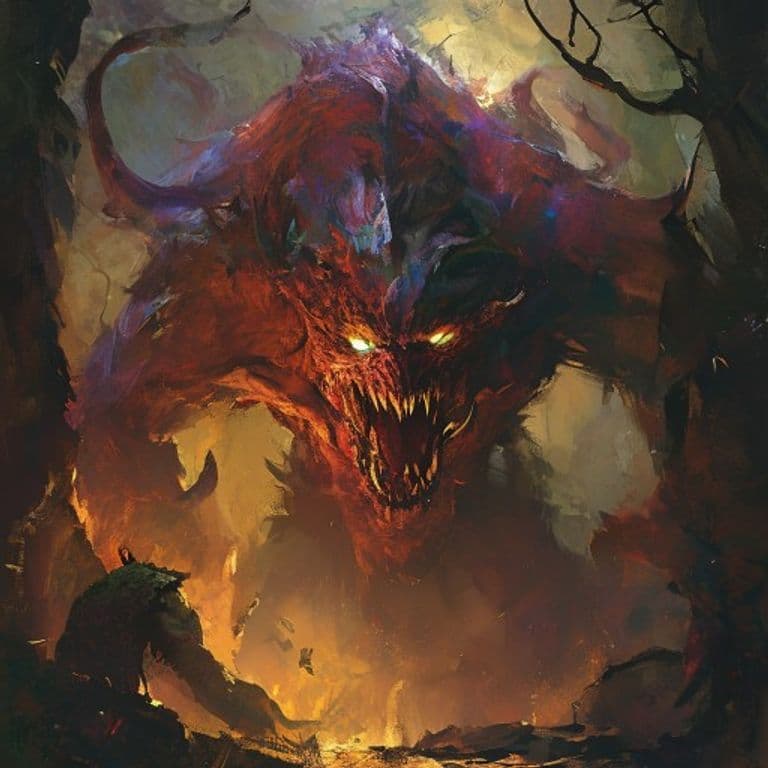 Divi Noble — fantasy monster illustration. Divi Noble is a large elemental (Challenge Rating 11).