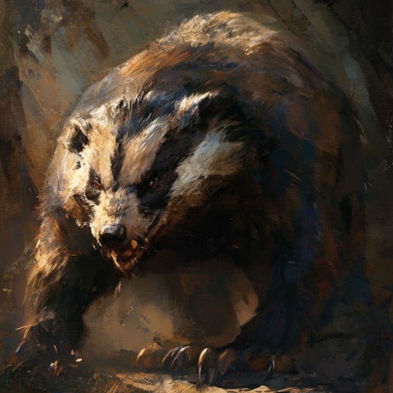 Giant Badger — fantasy monster illustration